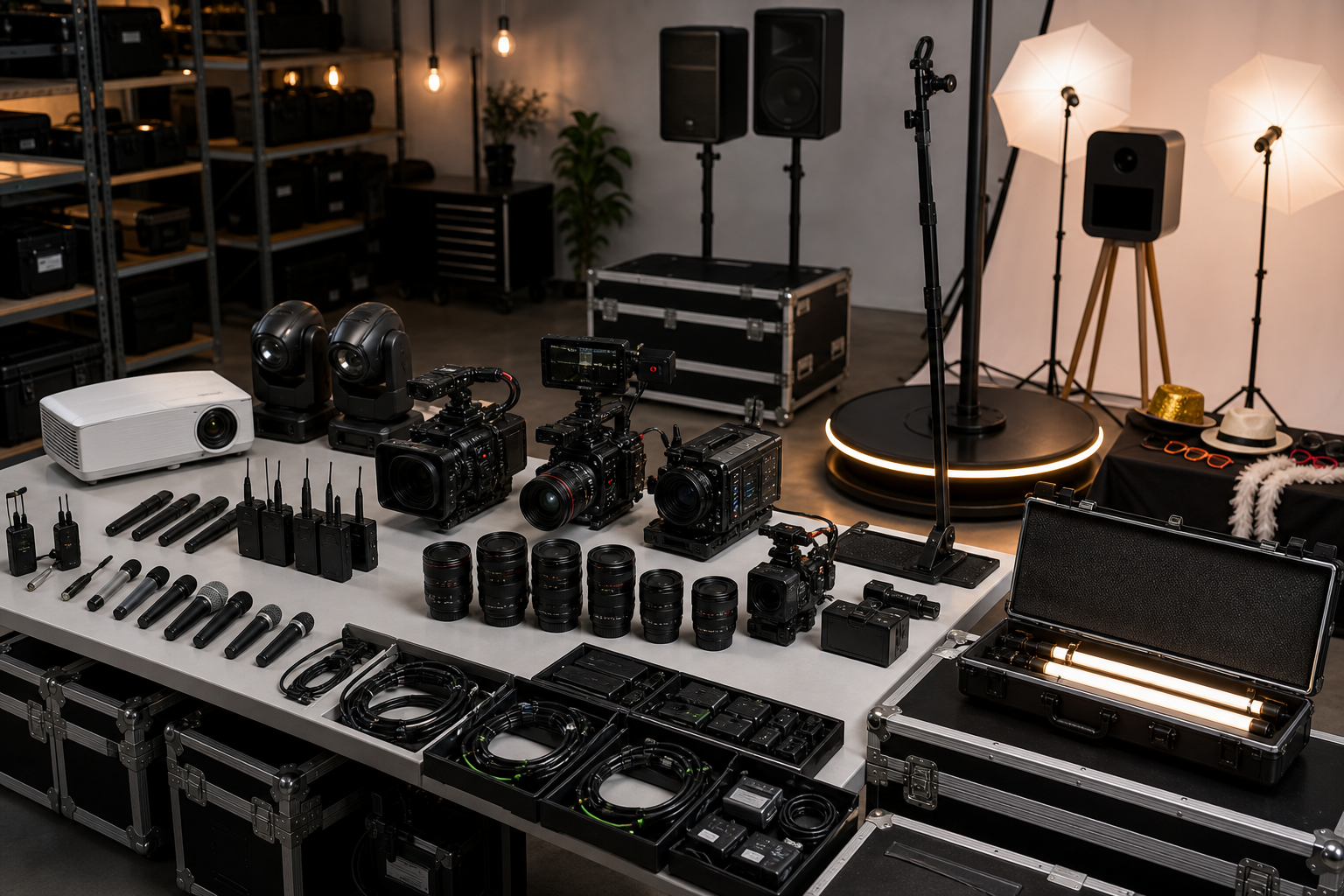 Production equipment available for rental
